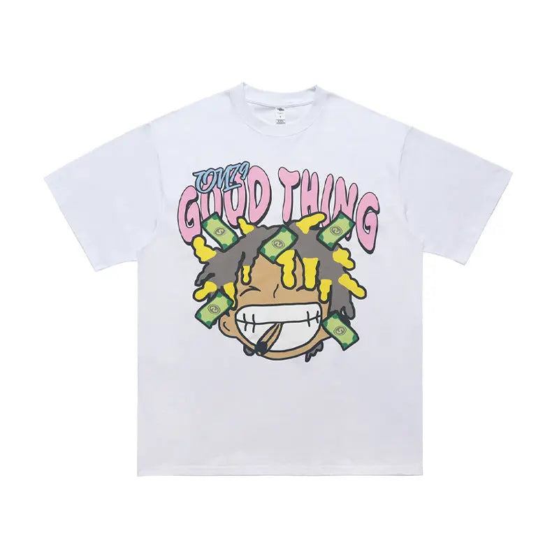 Men's Pure Cotton Street Fun Print Short Sleeve Shirt. MaiBeast