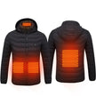 Winter Heated Jacket USB Electric Cotton Coat Zip-up Heater Thermal Clothing Heating Vest For Men SISMO