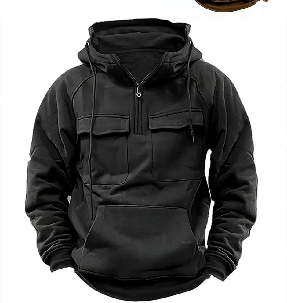 Men's Zip-up Hoodies Sweatshirt With Drawstring And Pocket Design Fashion Casual Sports Sweatshirt SISMO