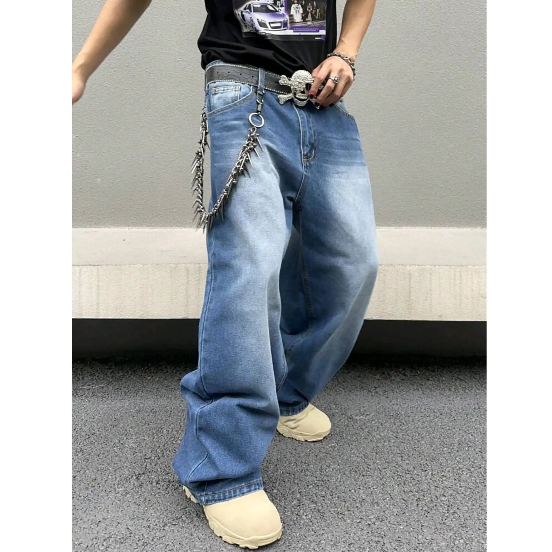 Men's Jeans Autumn And Winter Straight Loose Fit. MaiBeast