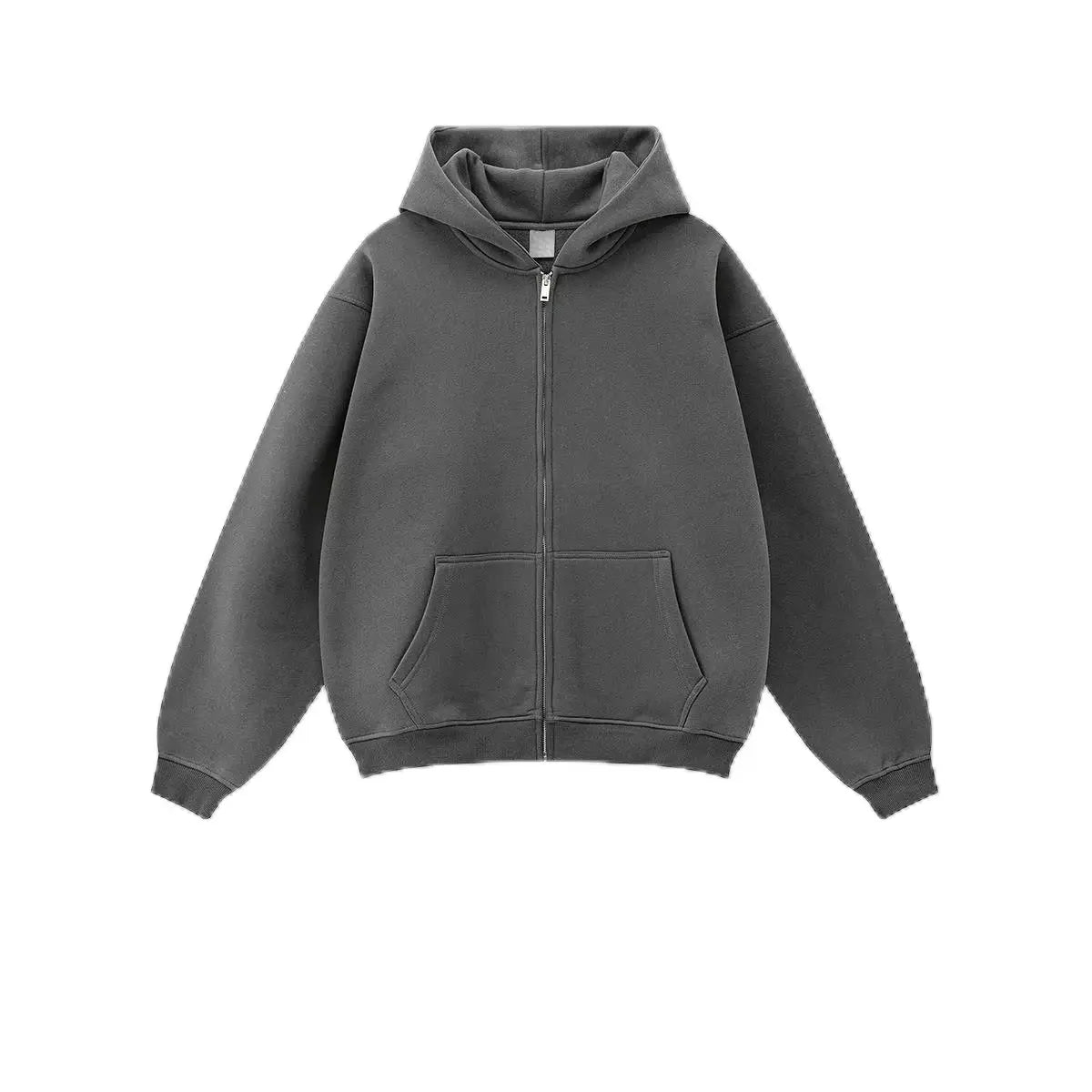 New Arrival Winter Thick 345 Grams Cotton Fleece Lining Hoodies Printing Vintage Washed Men Zip up Hoodie for Man