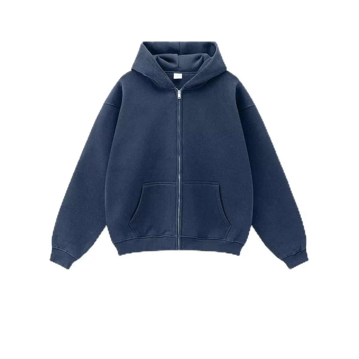 New Arrival Winter Thick 345 Grams Cotton Fleece Lining Hoodies Printing Vintage Washed Men Zip up Hoodie for Man