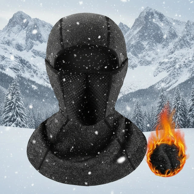 Winter Warm Waterproof Scarf Face Mask Black/Gray Fleece Diamond Fleece Cottonic Composite Polar Fleece Breathable Comfortable.