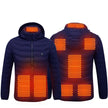 Winter Heated Jacket USB Electric Cotton Coat Zip-up Heater Thermal Clothing Heating Vest For Men SISMO