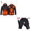 Winter Heated Jacket USB Electric Cotton Coat Zip-up Heater Thermal Clothing Heating Vest For Men SISMO