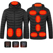 Winter Heated Jacket USB Electric Cotton Coat Zip-up Heater Thermal Clothing Heating Vest For Men SISMO