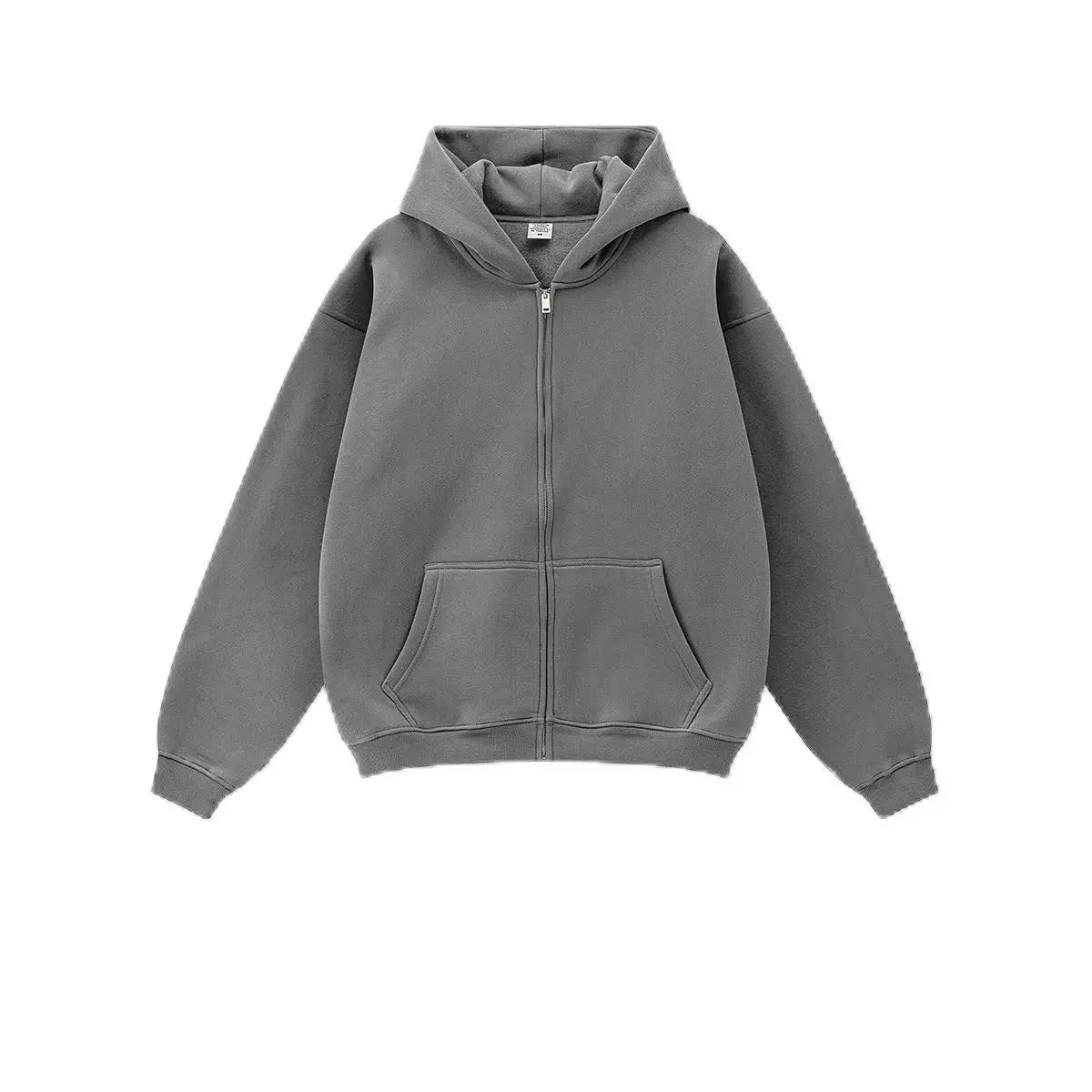 New Arrival Winter Thick 345 Grams Cotton Fleece Lining Hoodies Printing Vintage Washed Men Zip up Hoodie for Man