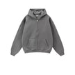 New Arrival Winter Thick 345 Grams Cotton Fleece Lining Hoodies Printing Vintage Washed Men Zip up Hoodie for Man