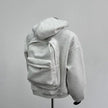Backpack Hoodie Design Men's Coat Flower Gray SISMO