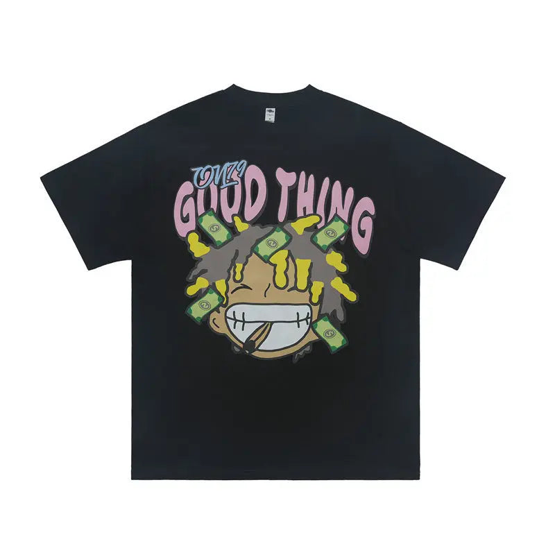 Men's Pure Cotton Street Fun Print Short Sleeve Shirt. MaiBeast